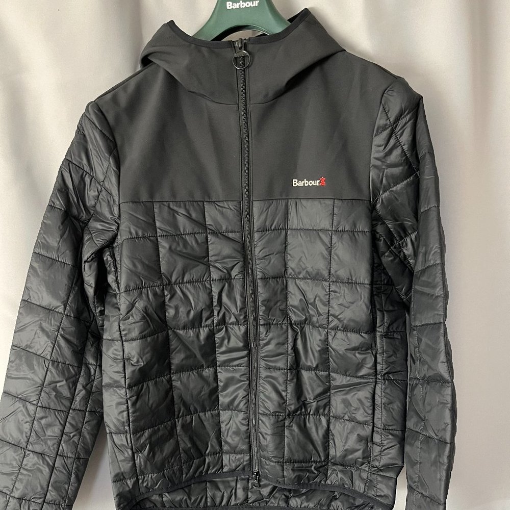 BARBOUR STRIDE HOODED LIGHTWEIGHT QUILTED JACKET MSRP$280 British Classic Great - Picture 4 of 12